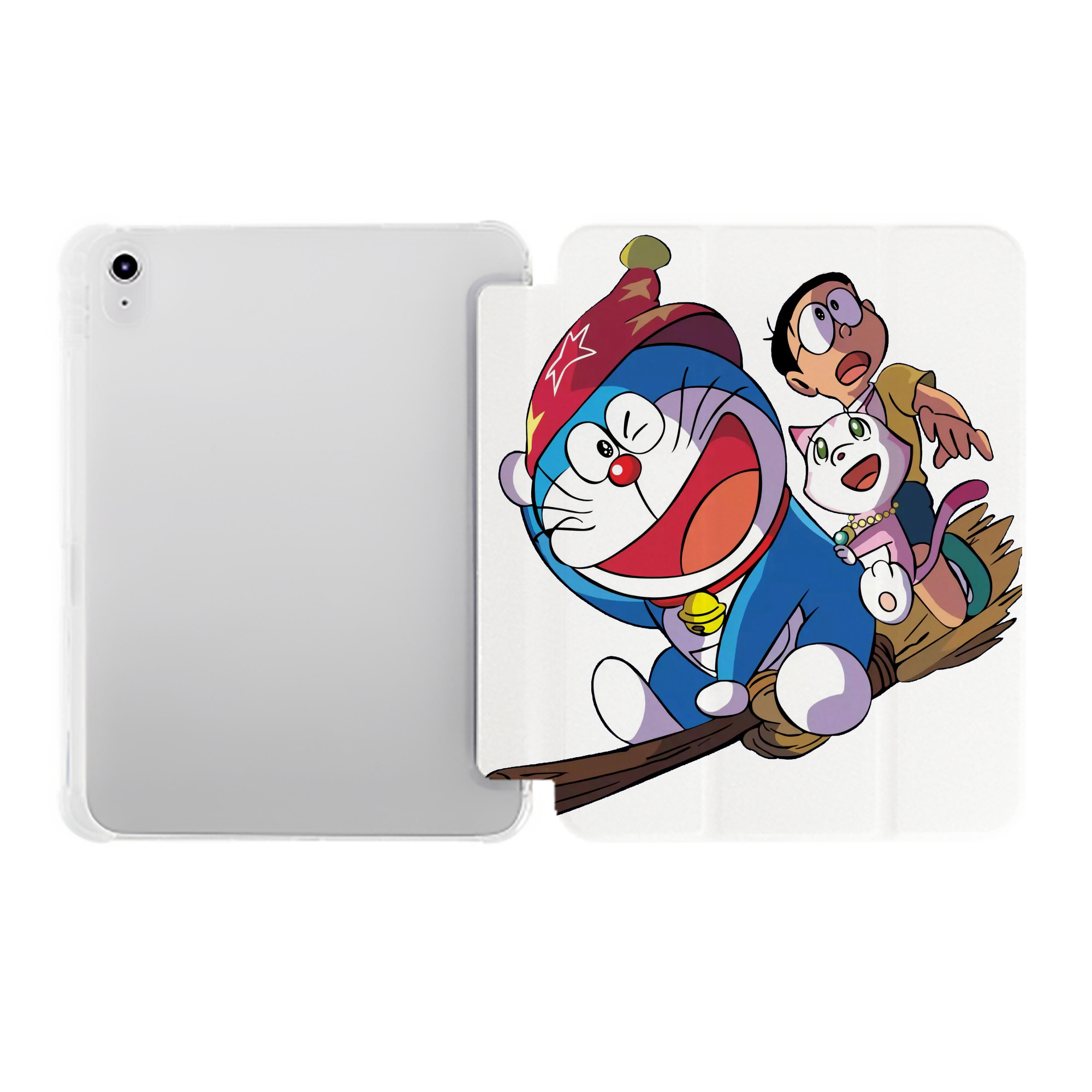 （画像用） ドラえもん Doraemon IPad ケース ペン収納付き 三つ折りスタンド PUレザー×シリコン 対応機種9.5/10.5/10.9インチ